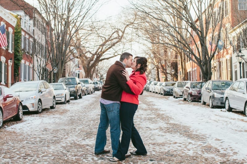 snowy old town engagement-2