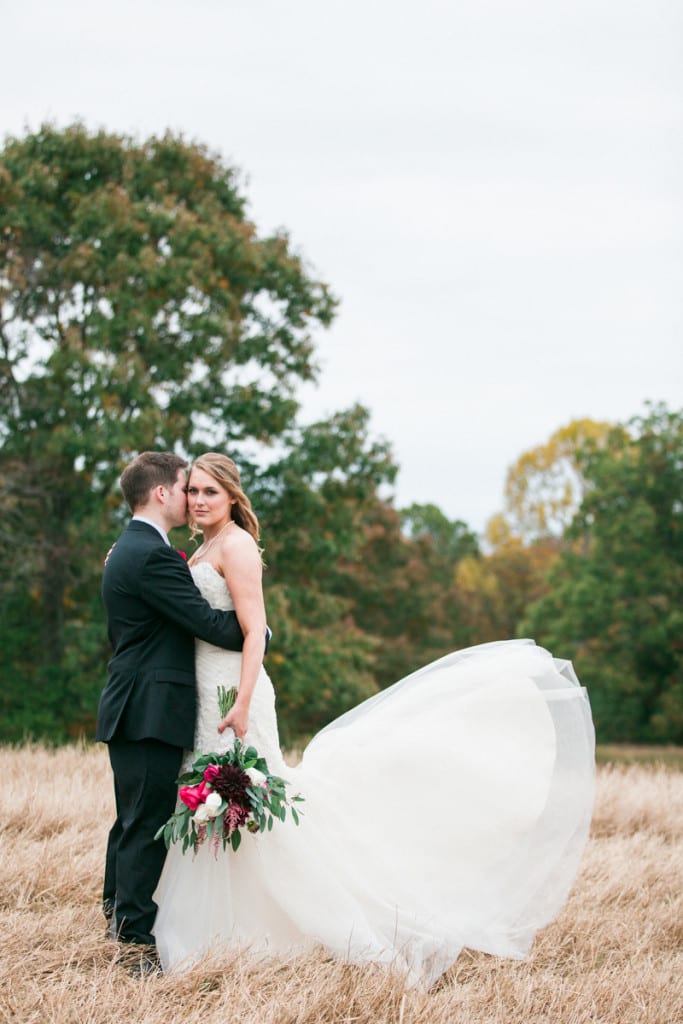 southern maryland cornfield wedding first kiss-2