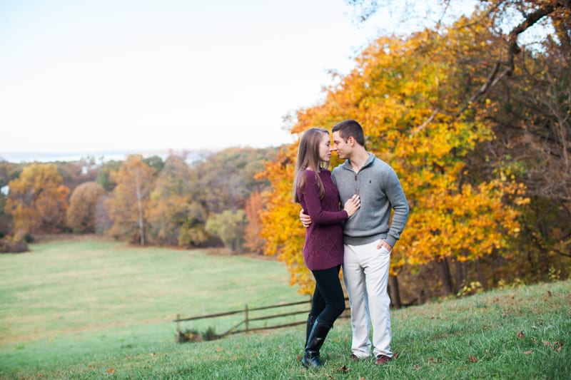 DC fall engagement photography