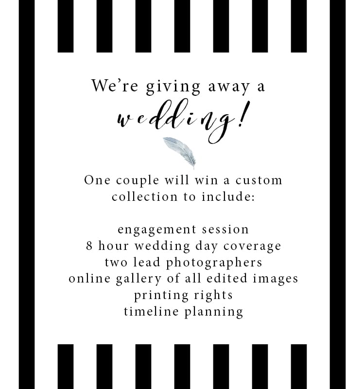 wedding giveaway 2016 black and white